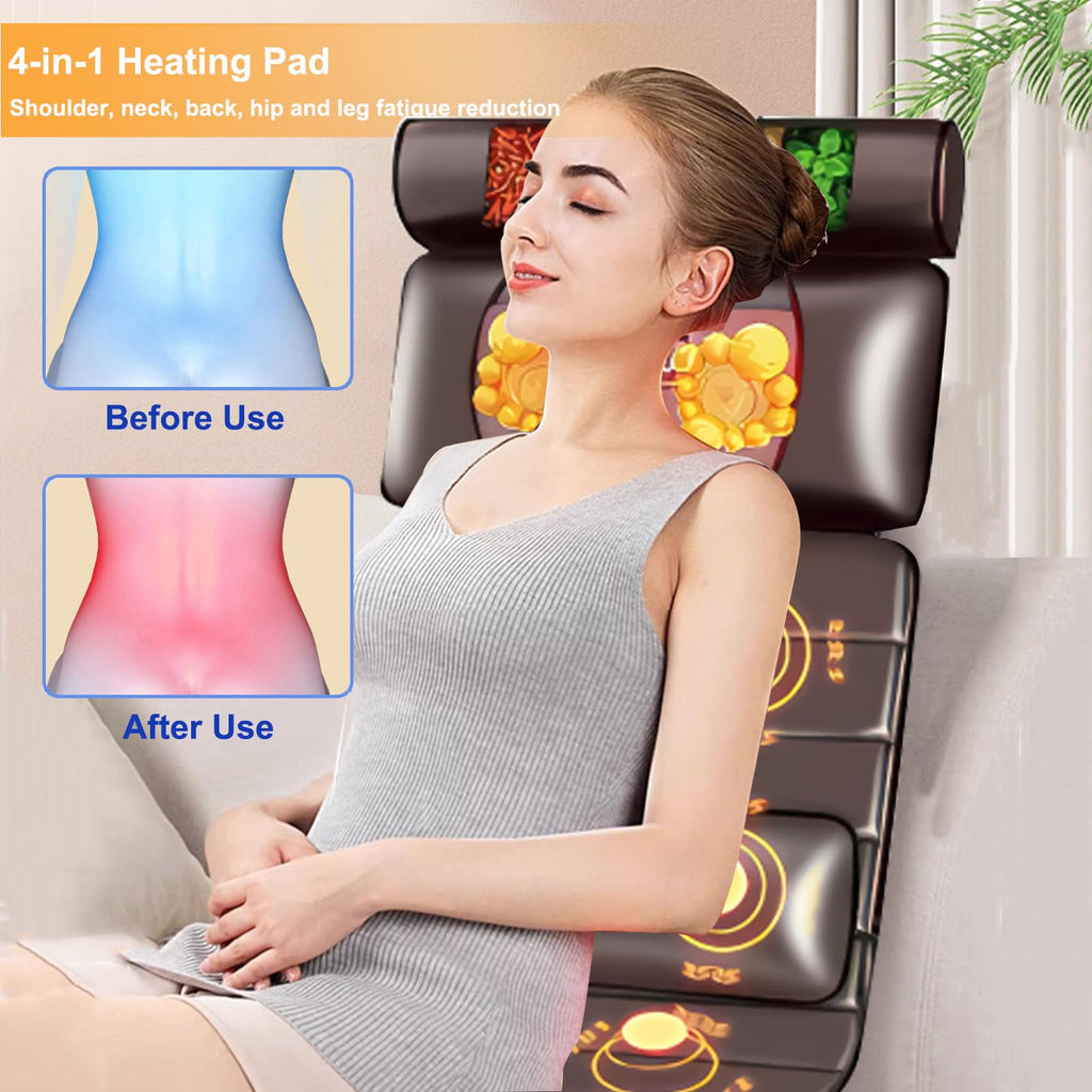 Vibration Massage Mat with Neck Headrest and Leg Foot Massagers Z745
