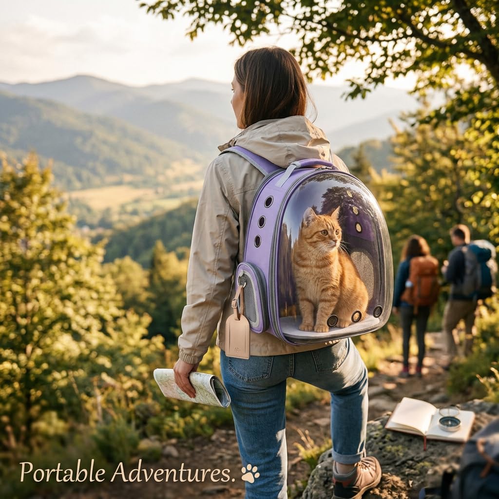 Expandable Cat Carrier Backpack with Bubble Window T1540