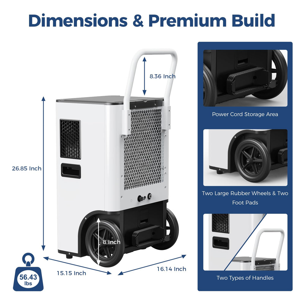 110 PPD Portable Commercial Dehumidifier with Pump B1873