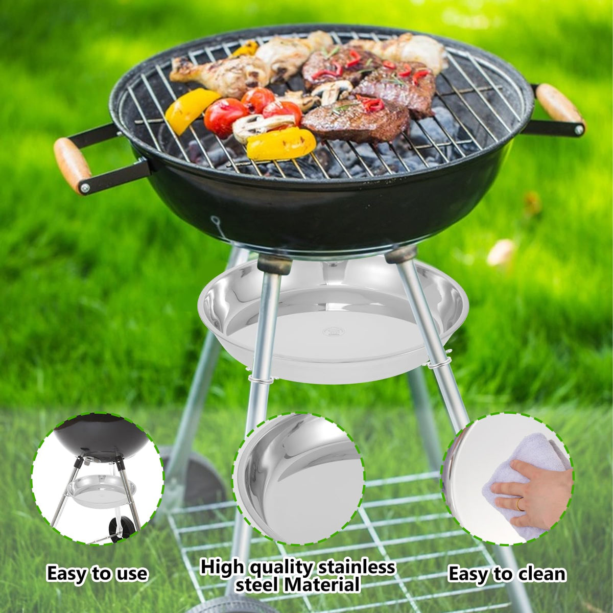 13.4" Diameter Ash Catcher Pan for Charcoal Grill S511