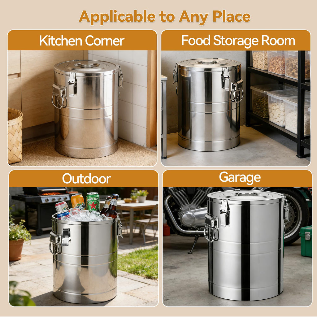 Stainless Steel Dog Food Storage Container with Scoop G674