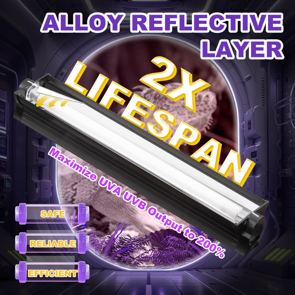 39W T5 HO UVB Fluorescent Reptile Light Combo Kit M798