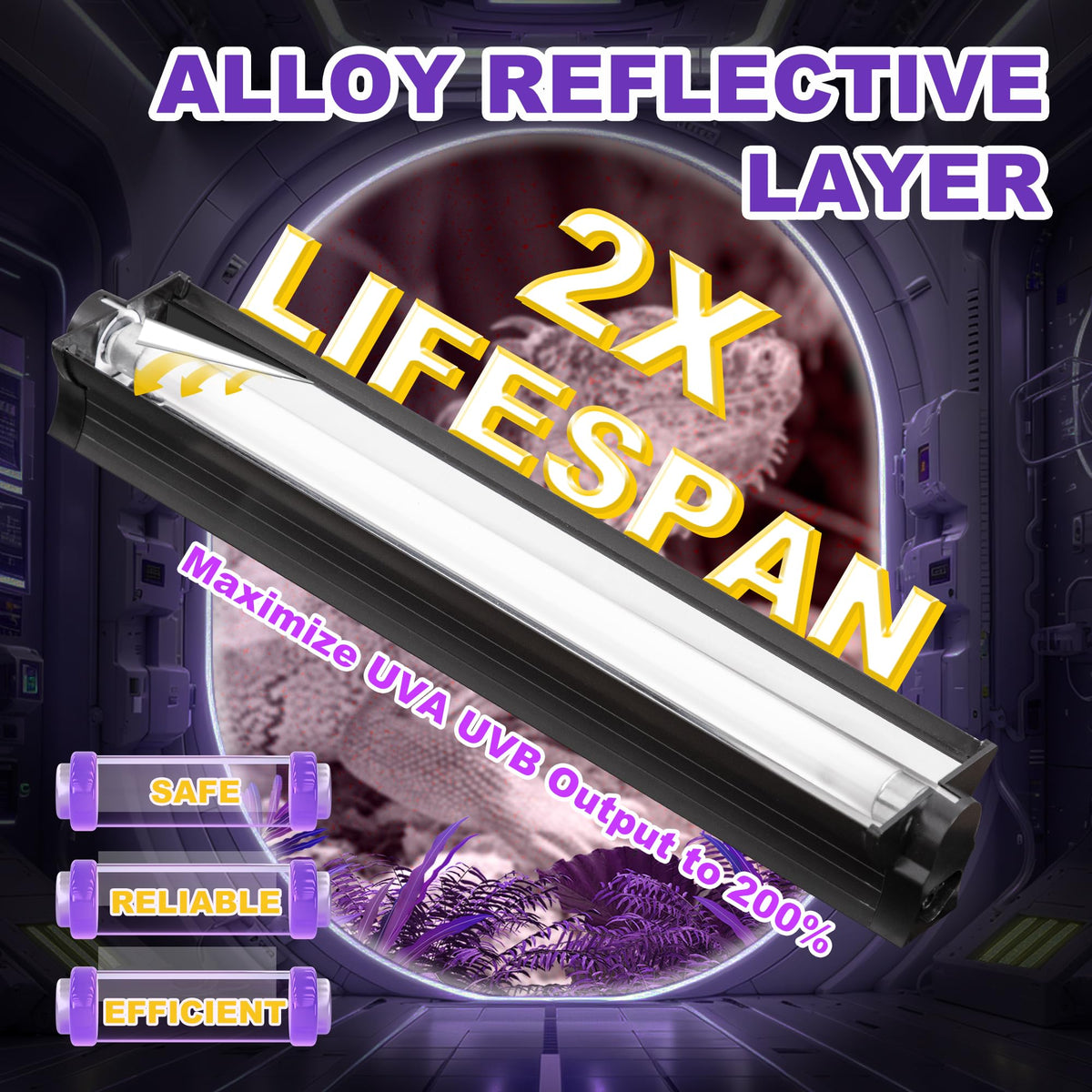 39W T5 HO UVB Fluorescent Reptile Light Combo Kit M798
