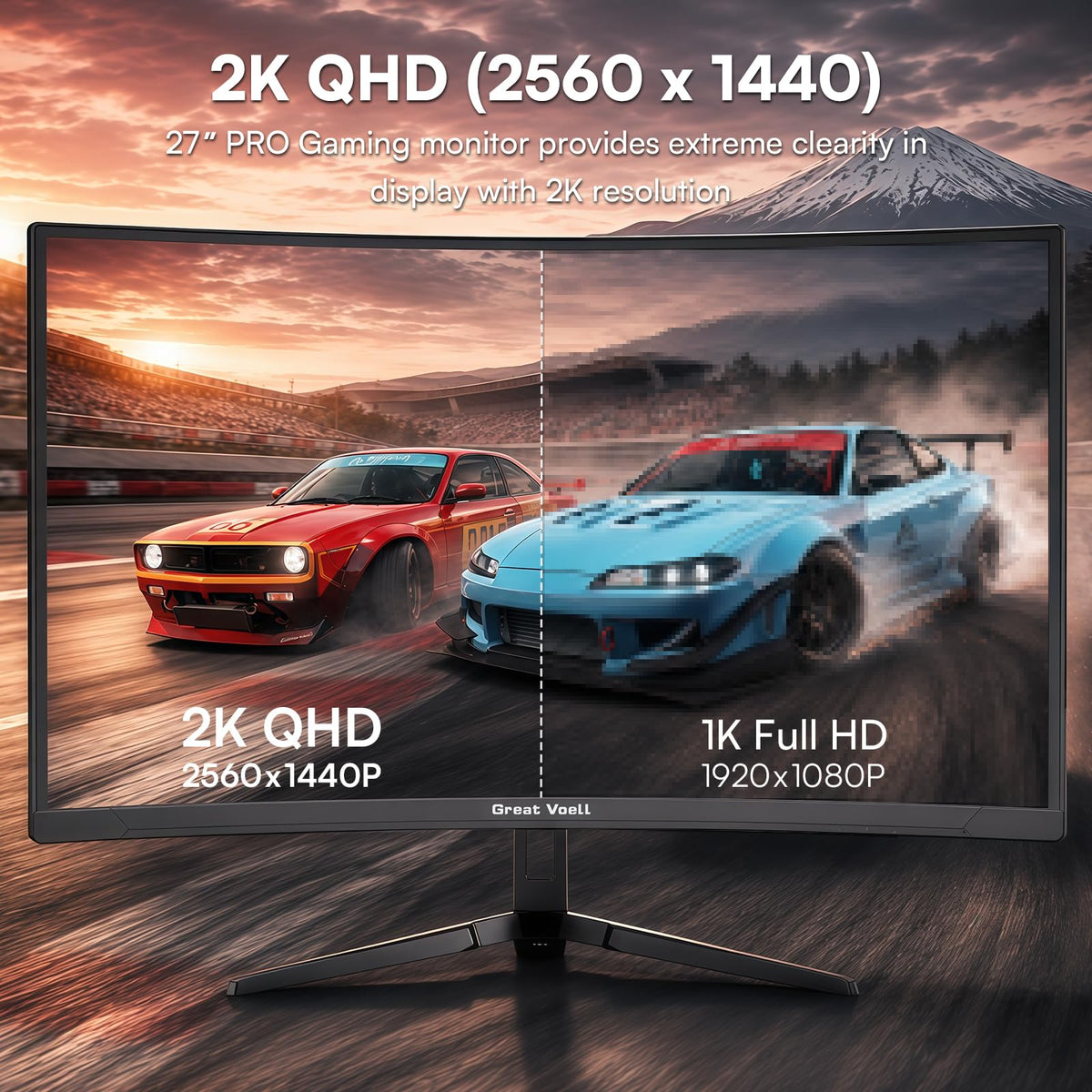 27 Inch 240Hz Curved Gaming Monitor 2K QHD J873195