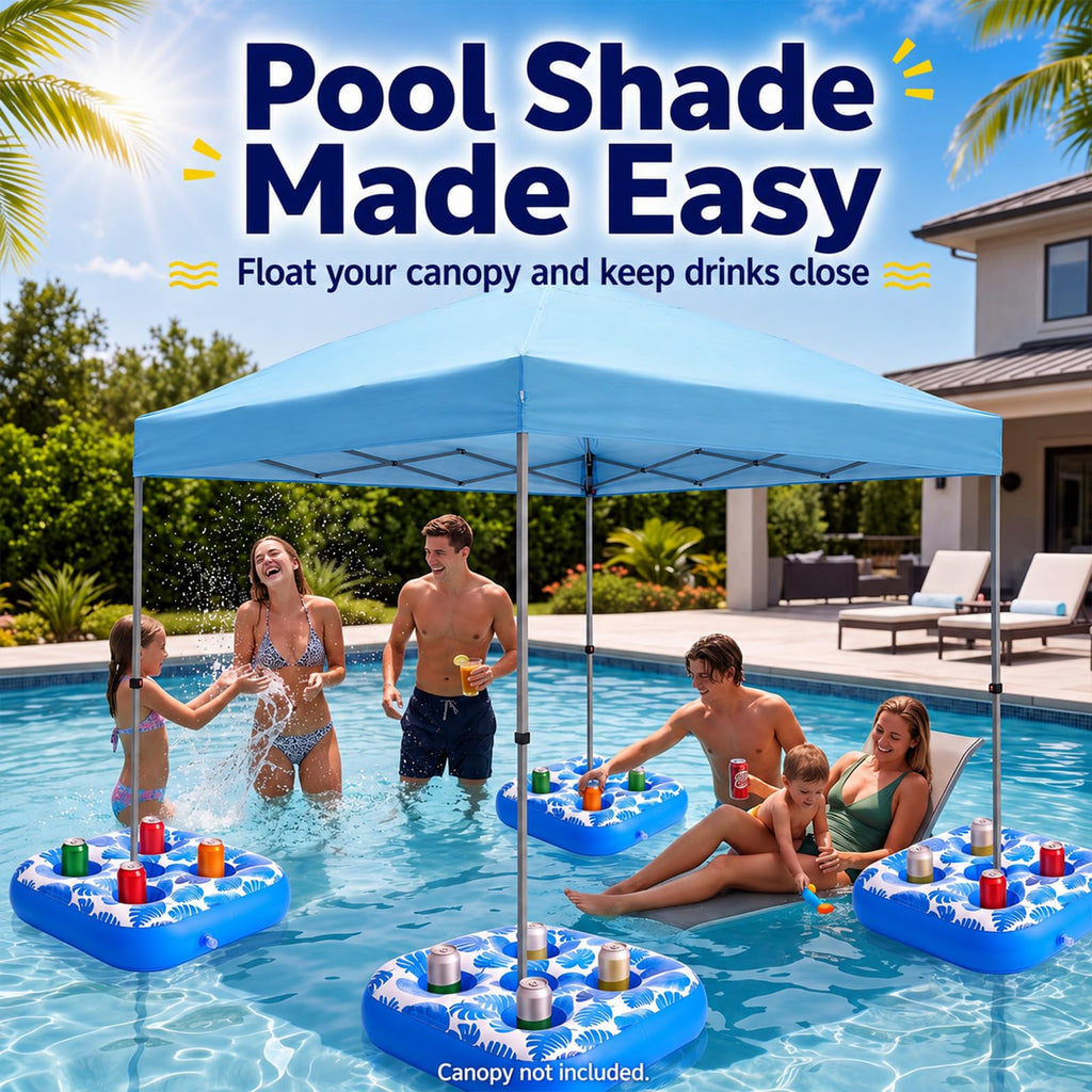 4 Inflatable Base Floats with Cup Holders M44729