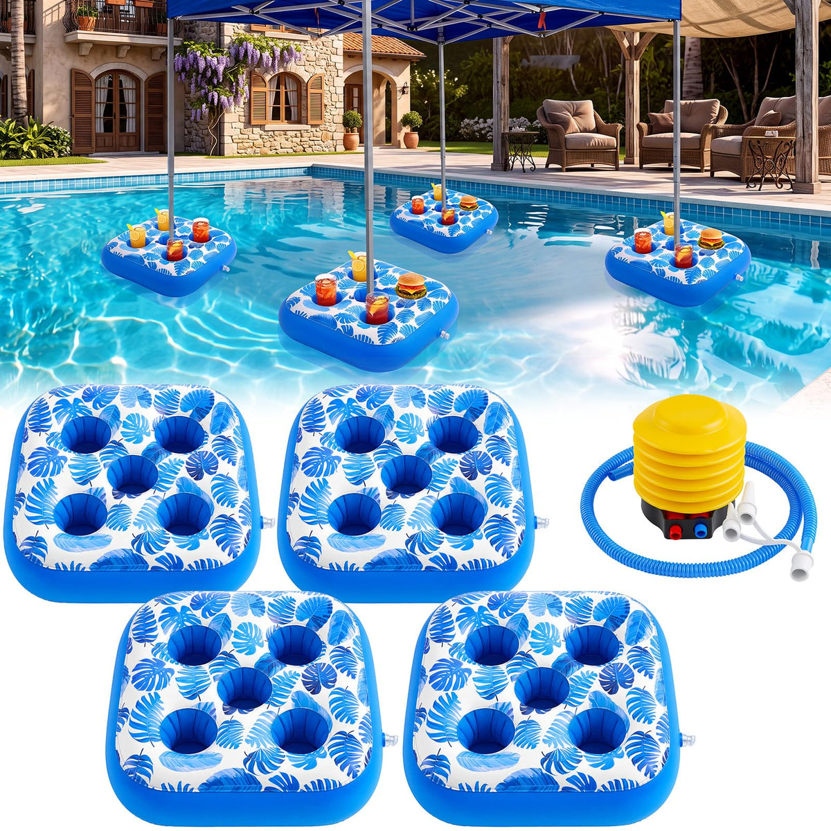 4 Inflatable Base Floats with Cup Holders M44729