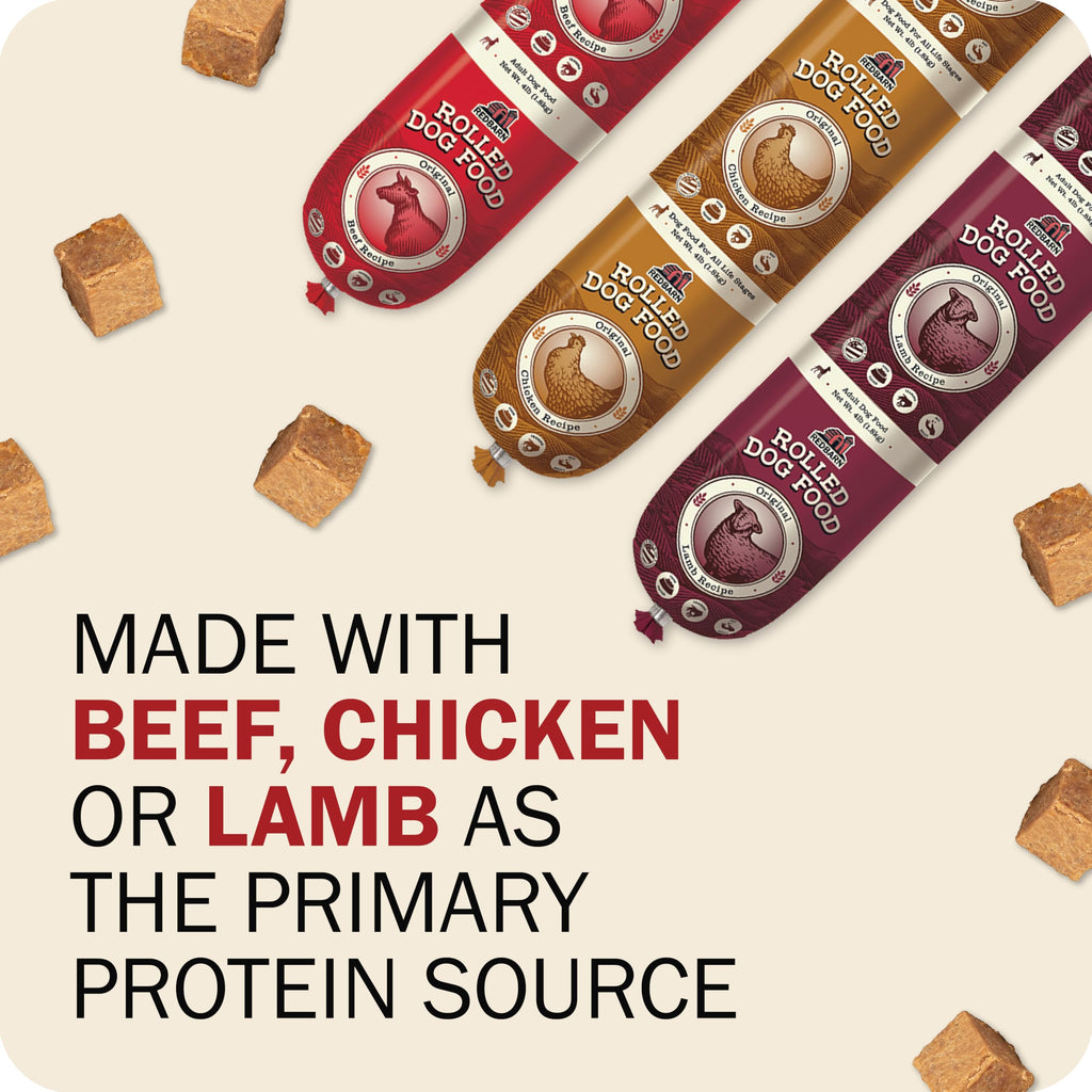 Semi-Moist Rolled Dog Food Beef Recipe 4lb 8 Rolls K948261
