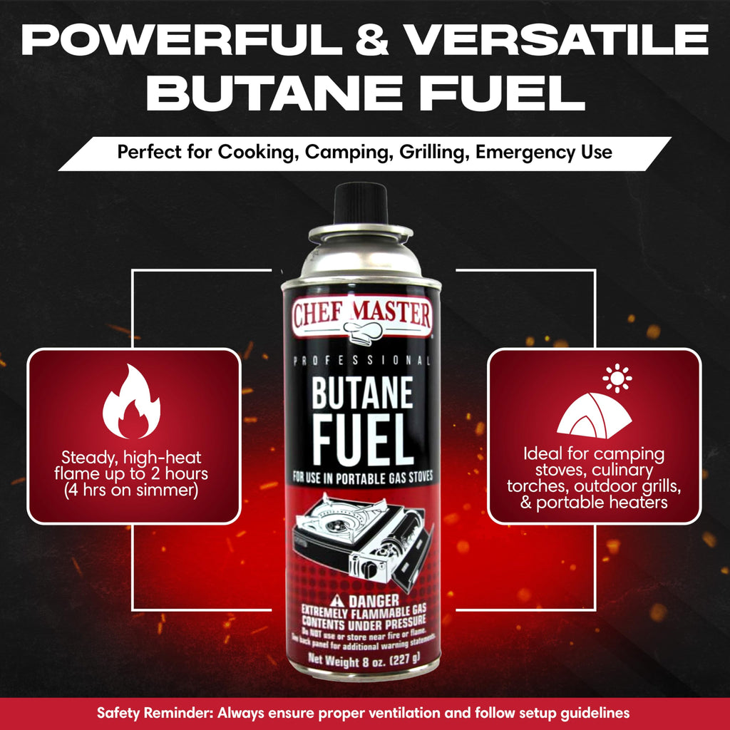 Butane Fuel Canister 8 oz 4-Pack I985873