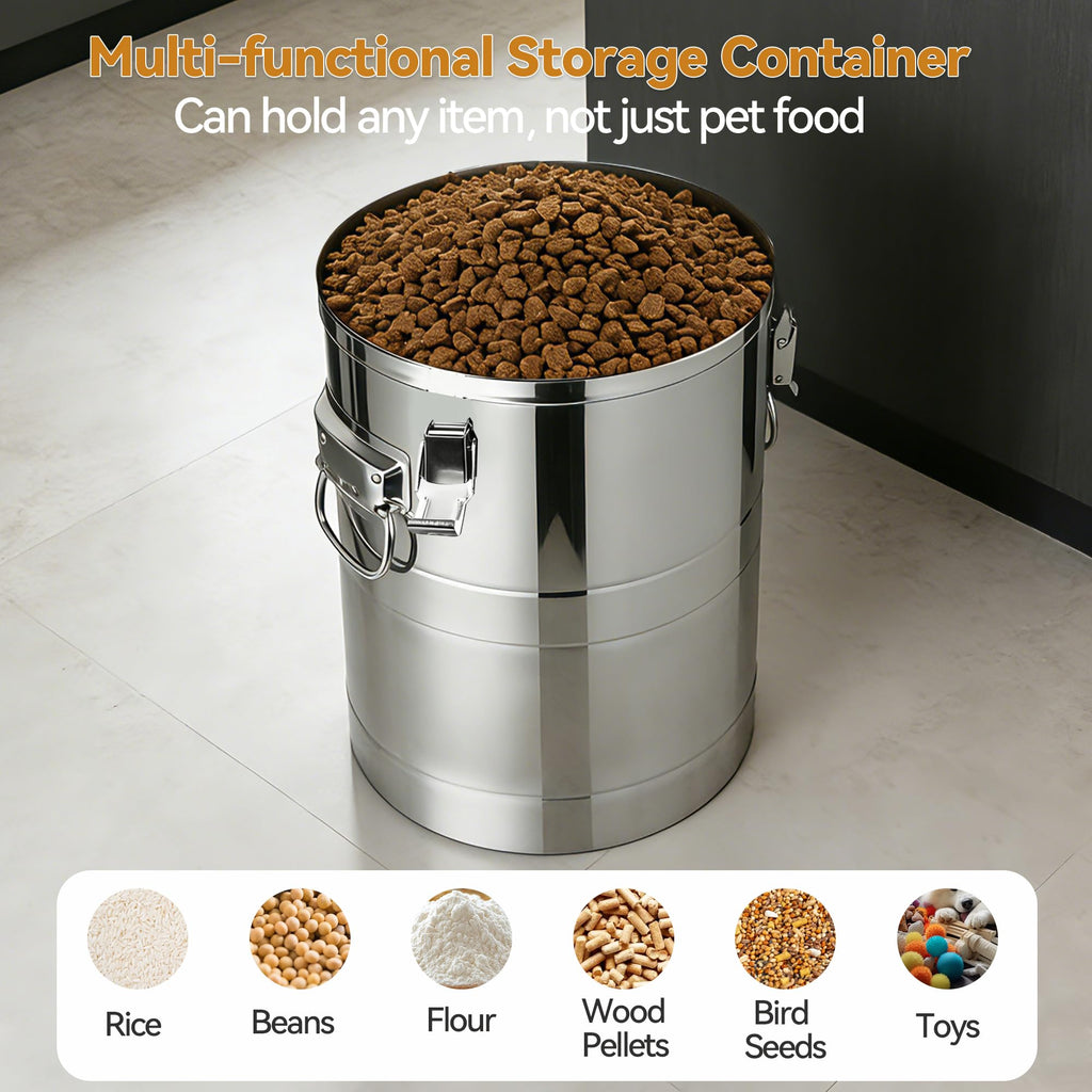 Stainless Steel Dog Food Storage Container with Scoop G674