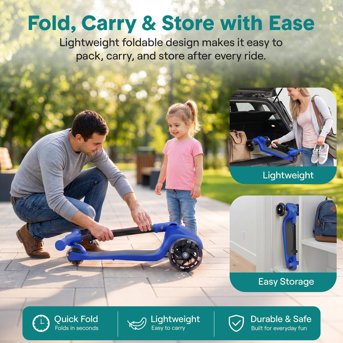 3-Wheel Toddler Scooter with LED Wheels X274