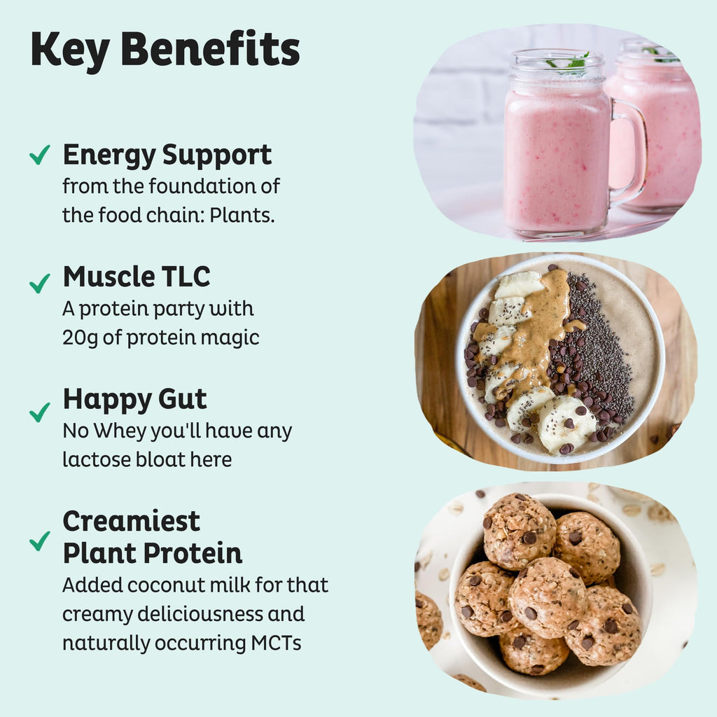 Vegan Protein Powder, Unflavored & Unsweetened Pea Protein Blend, 20 Servings K38029