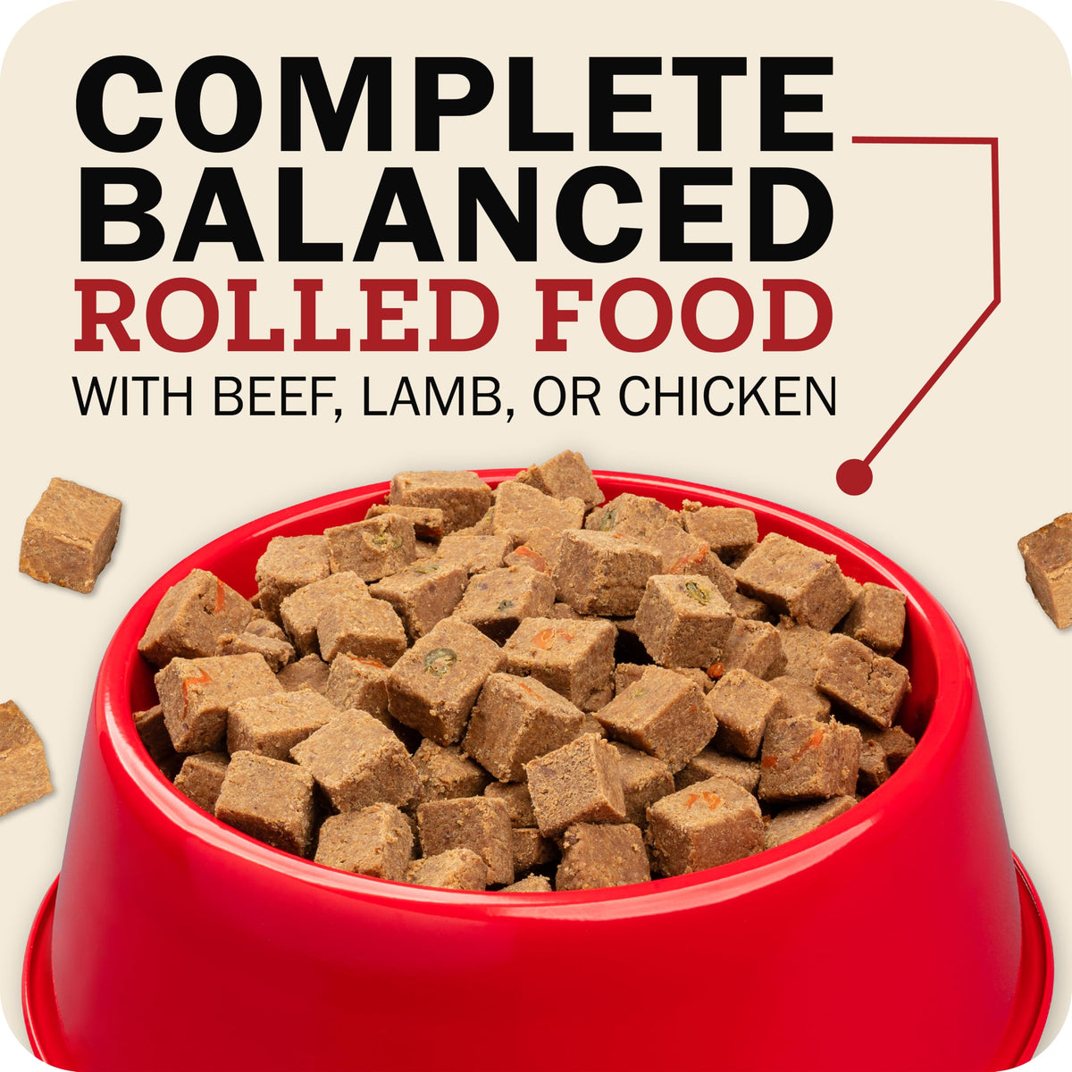 Semi-Moist Rolled Dog Food Beef Recipe 4lb 8 Rolls K948261
