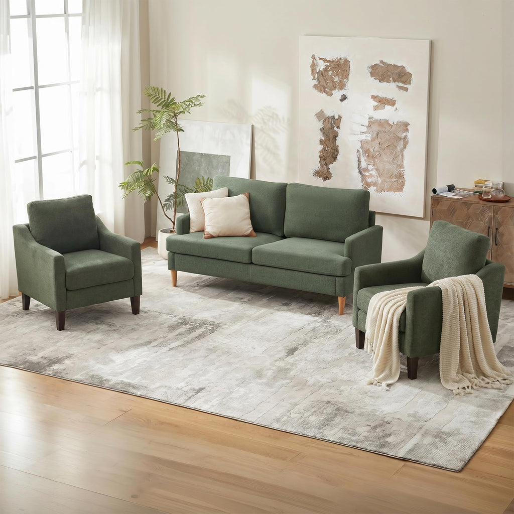 Accent Chairs Set of 2 Green F752980