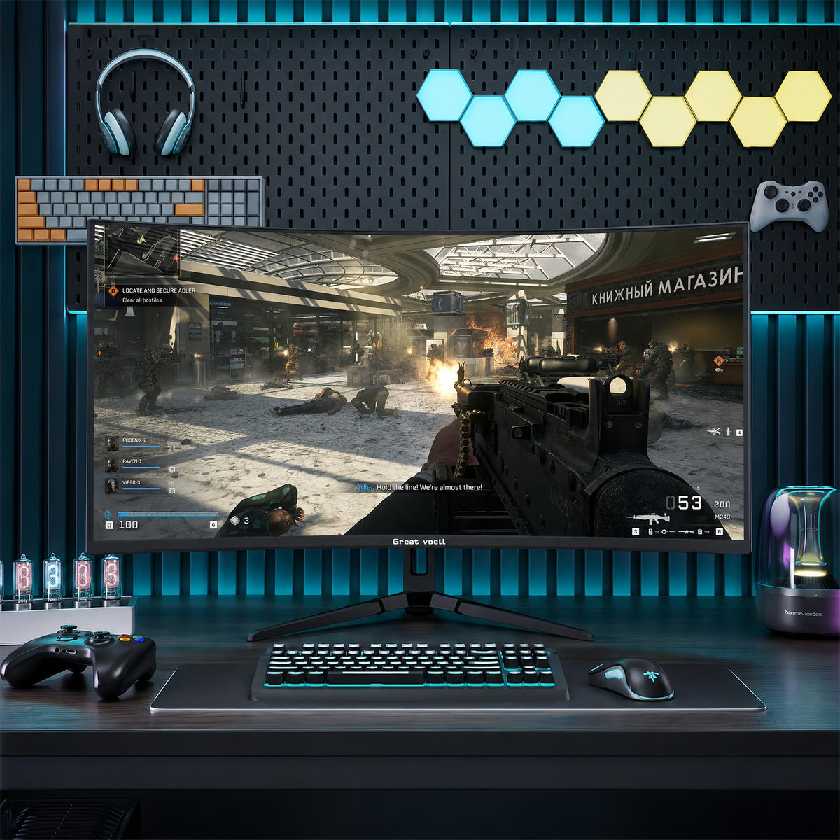27 Inch 240Hz Curved Gaming Monitor 2K QHD J873195