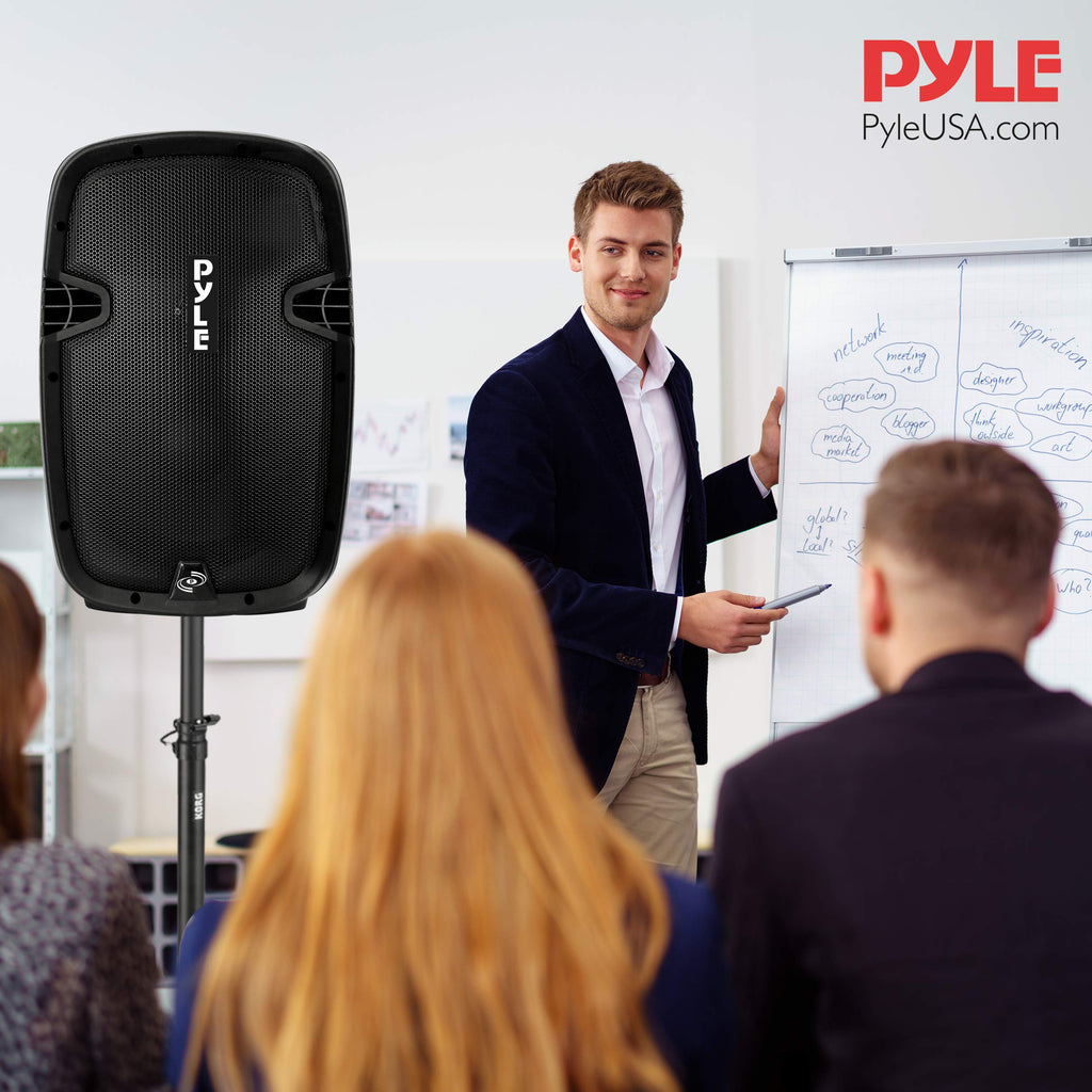 15-inch Portable PA Speaker System with 2 UHF Microphone B43955