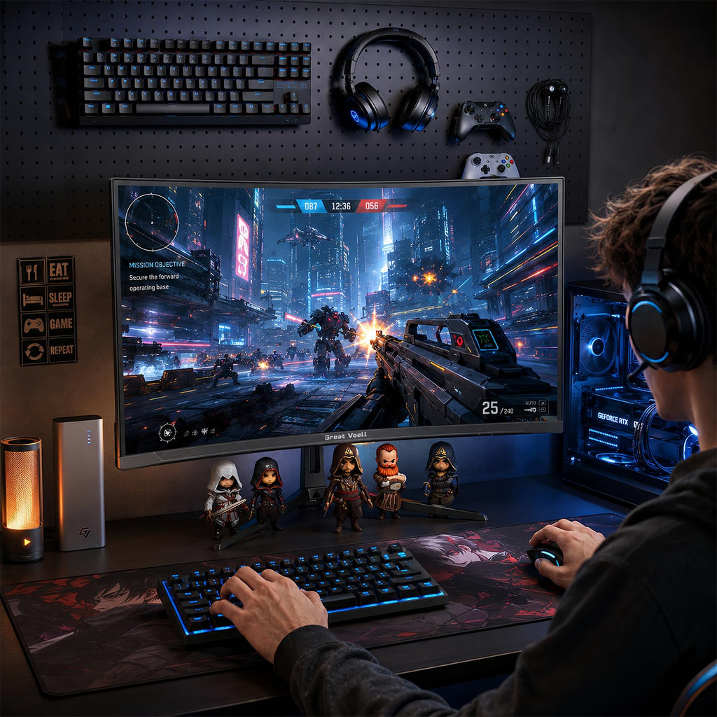 27 Inch 240Hz Curved Gaming Monitor 2K QHD J873195