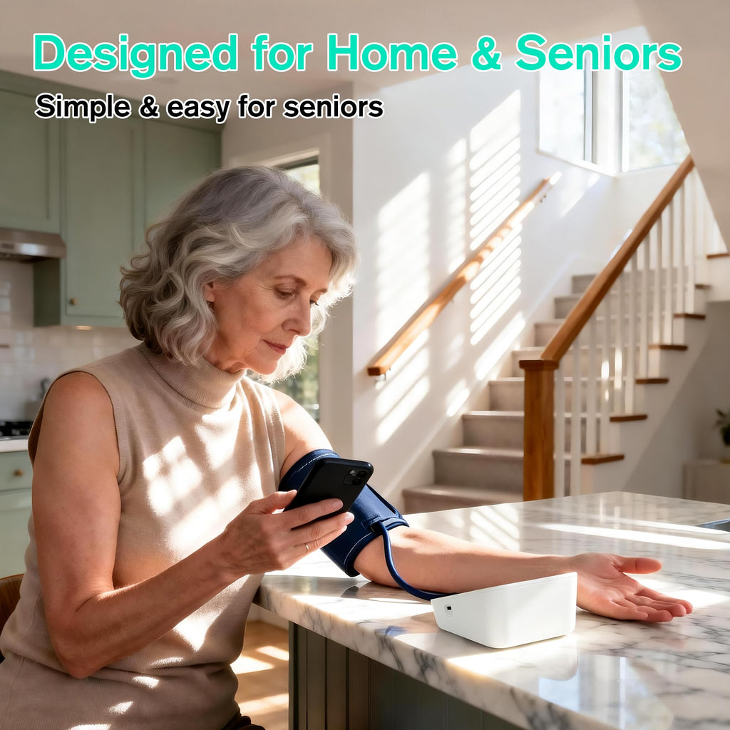 Upper Arm Blood Pressure Monitor with Large LCD Display and Wide Cuff U9067