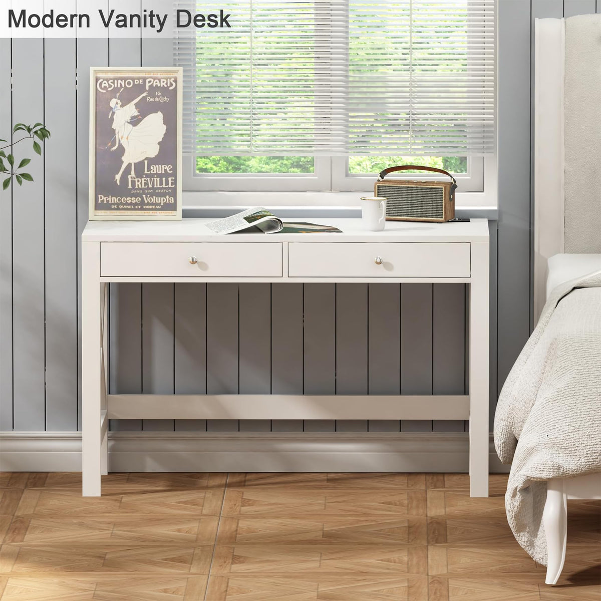 39.4 Inches Computer Desk with 2 Drawers Z1184
