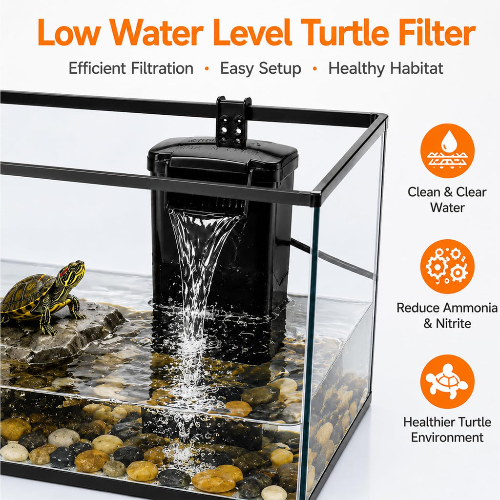 Acrylic Aquarium Starter Kit with UVB/UVA Lamp, Filter, Basking Platform & Lid Q2546