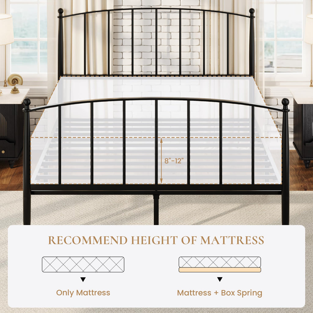 Full Size Black Metal Platform Bed Frame B99743