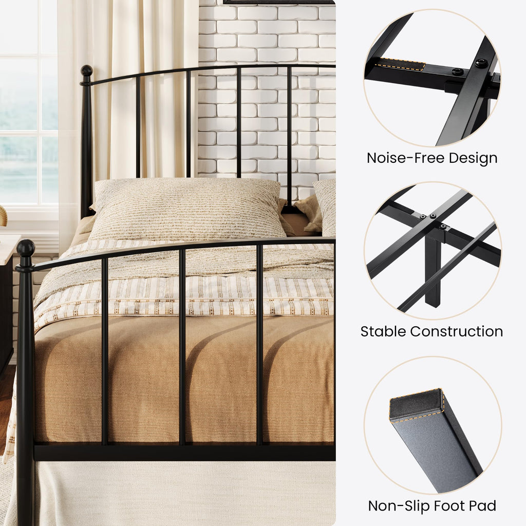 Full Size Black Metal Platform Bed Frame B99743