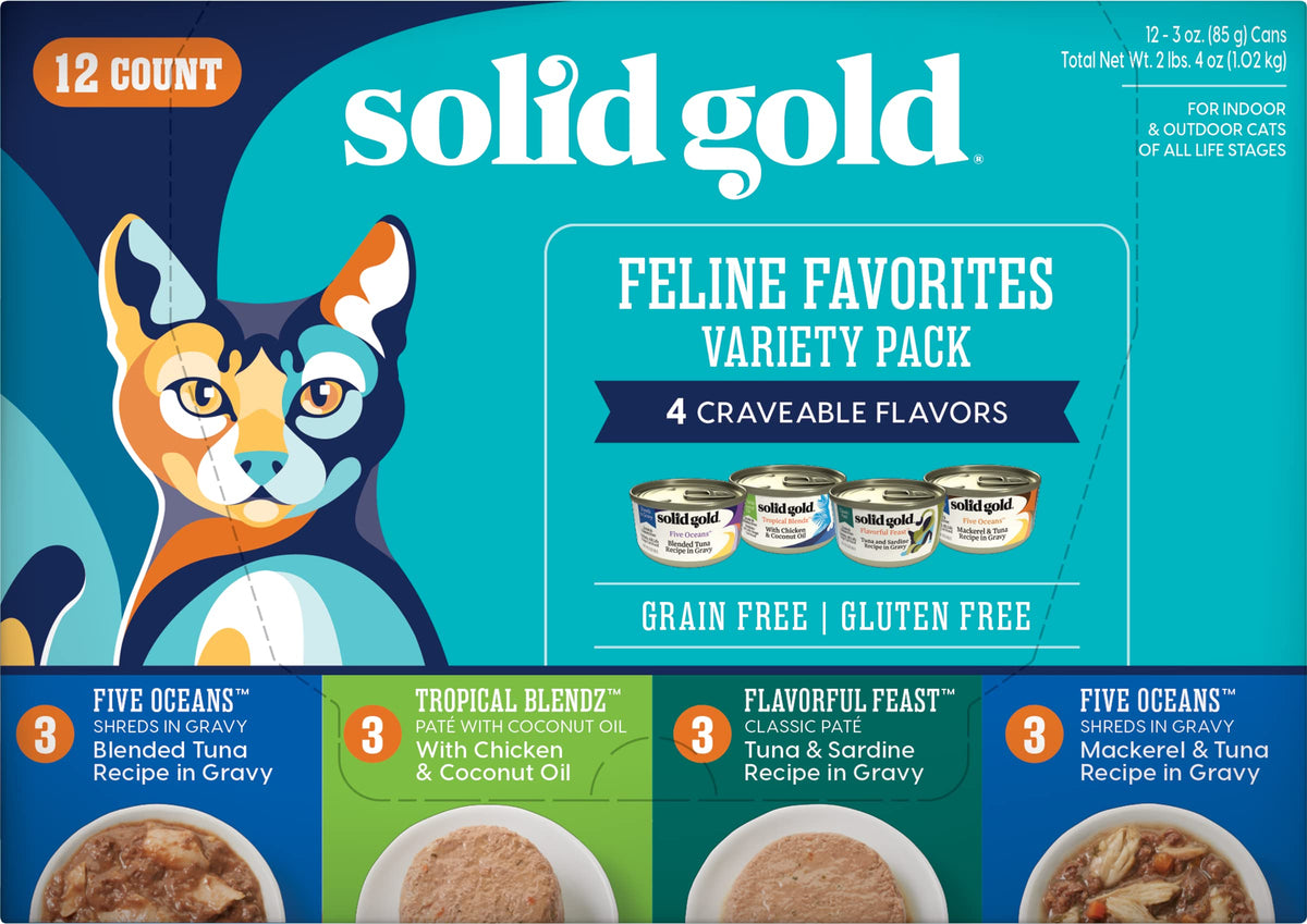 Solid Gold Dry Cat Food Chicken 6lb Wet Cat Food Variety Pack 12 Pack O668