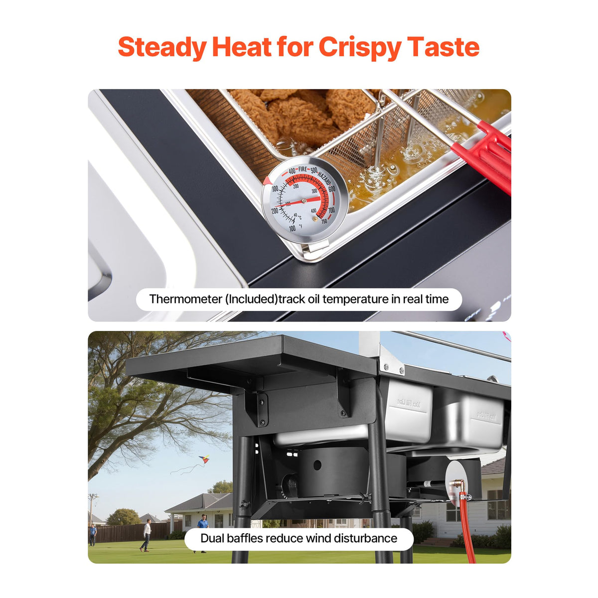 16 Qt Stainless Steel Double Burner Propane Fryer C94248
