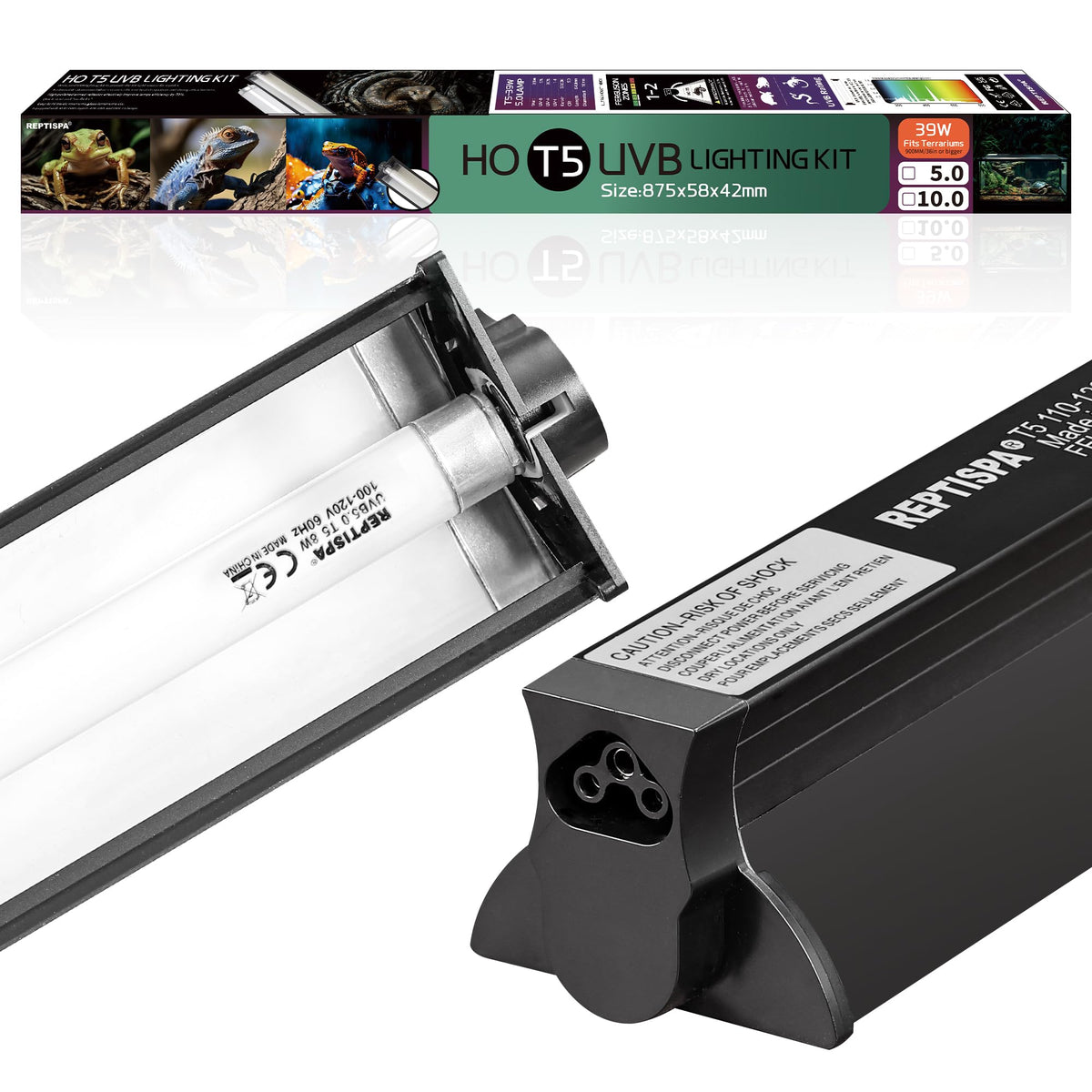 39W T5 HO UVB Fluorescent Reptile Light Combo Kit M798