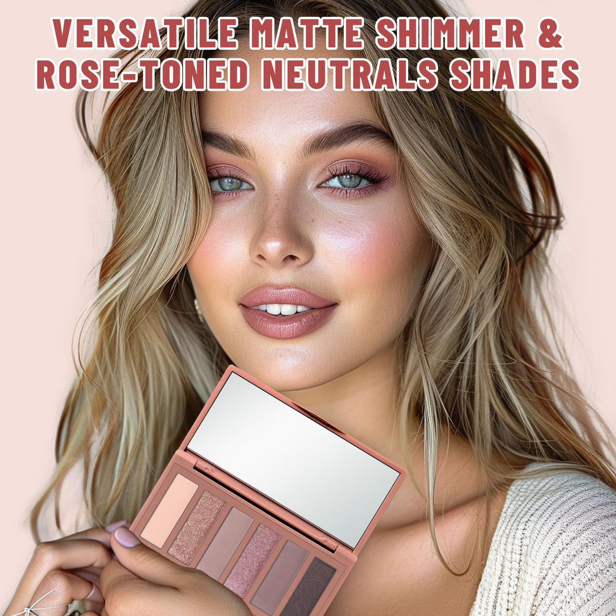 Neutral Nude Matte & Shimmer 6 Colors Mini Eyeshadow Palette M733040