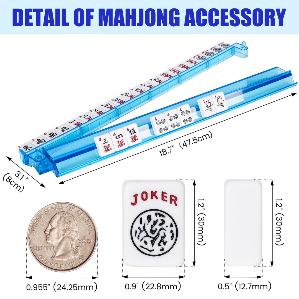 Mahjong Game Set with Racks, 166 Tiles & Bag N981247