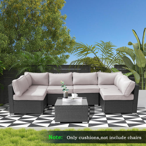 14 Piece Waterproof Outdoor Sofa Cushion Replacement with Zippers I542036