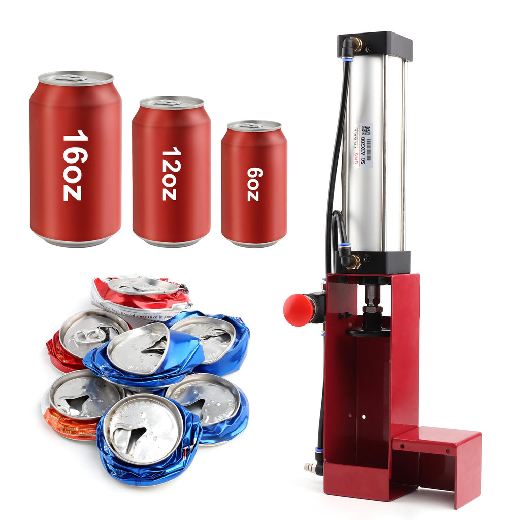 Aluminum Can Crusher Heavy Duty 12 Oz. and 16 Oz. Red S948555