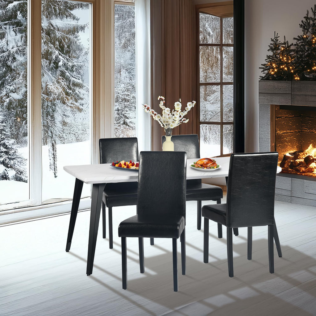 Upholstered PU Leather Dining Chairs Set of 4 R662050