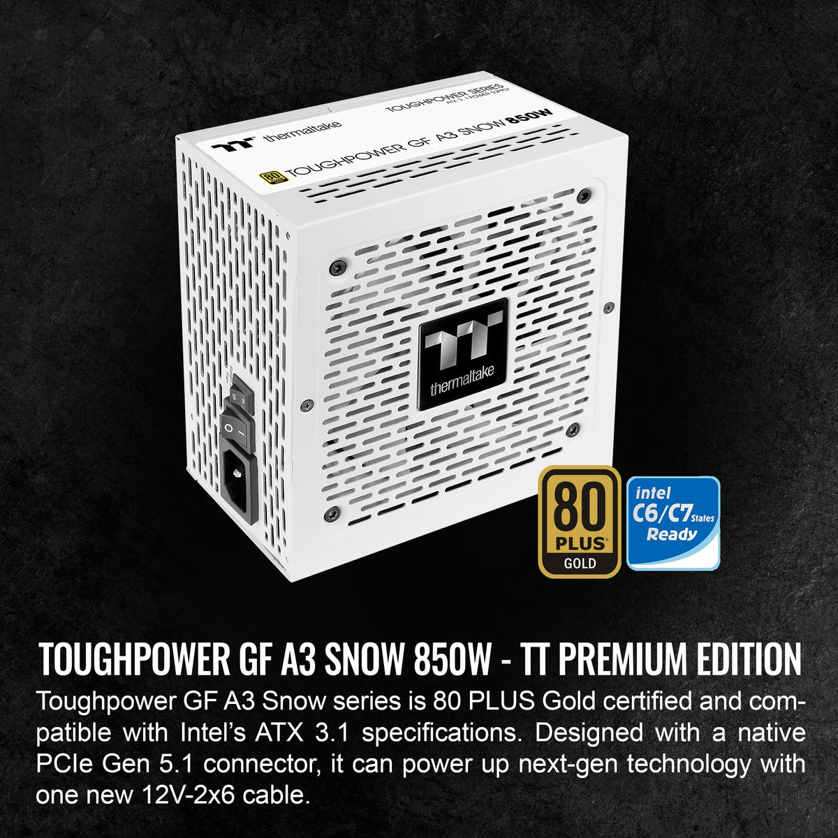 850W 80+ Gold Full Modular ATX 3.1 Power Supply Z918119