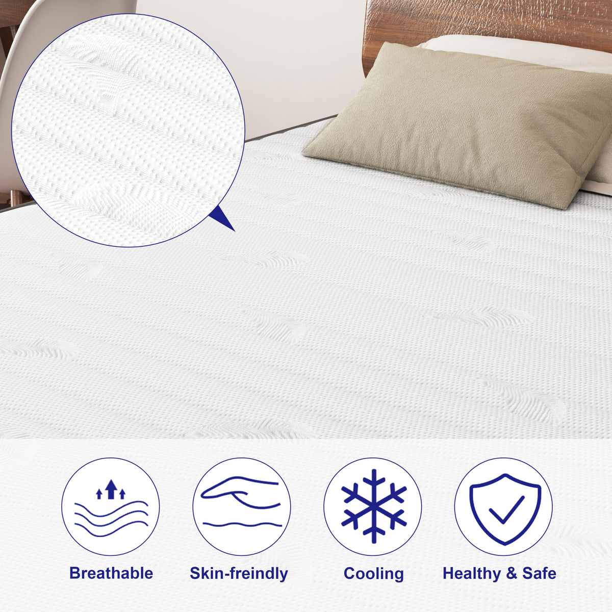 10 Inch Full Size Medium Firm Hybrid Mattress Y923