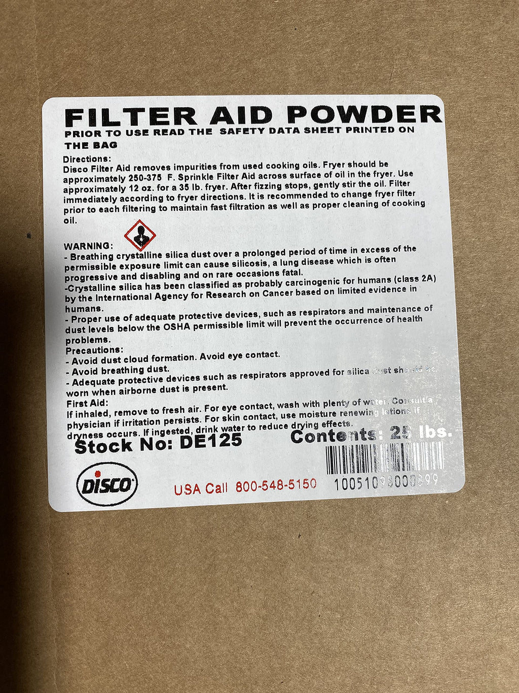 Diatomaceous Earth 25 Pound F768675