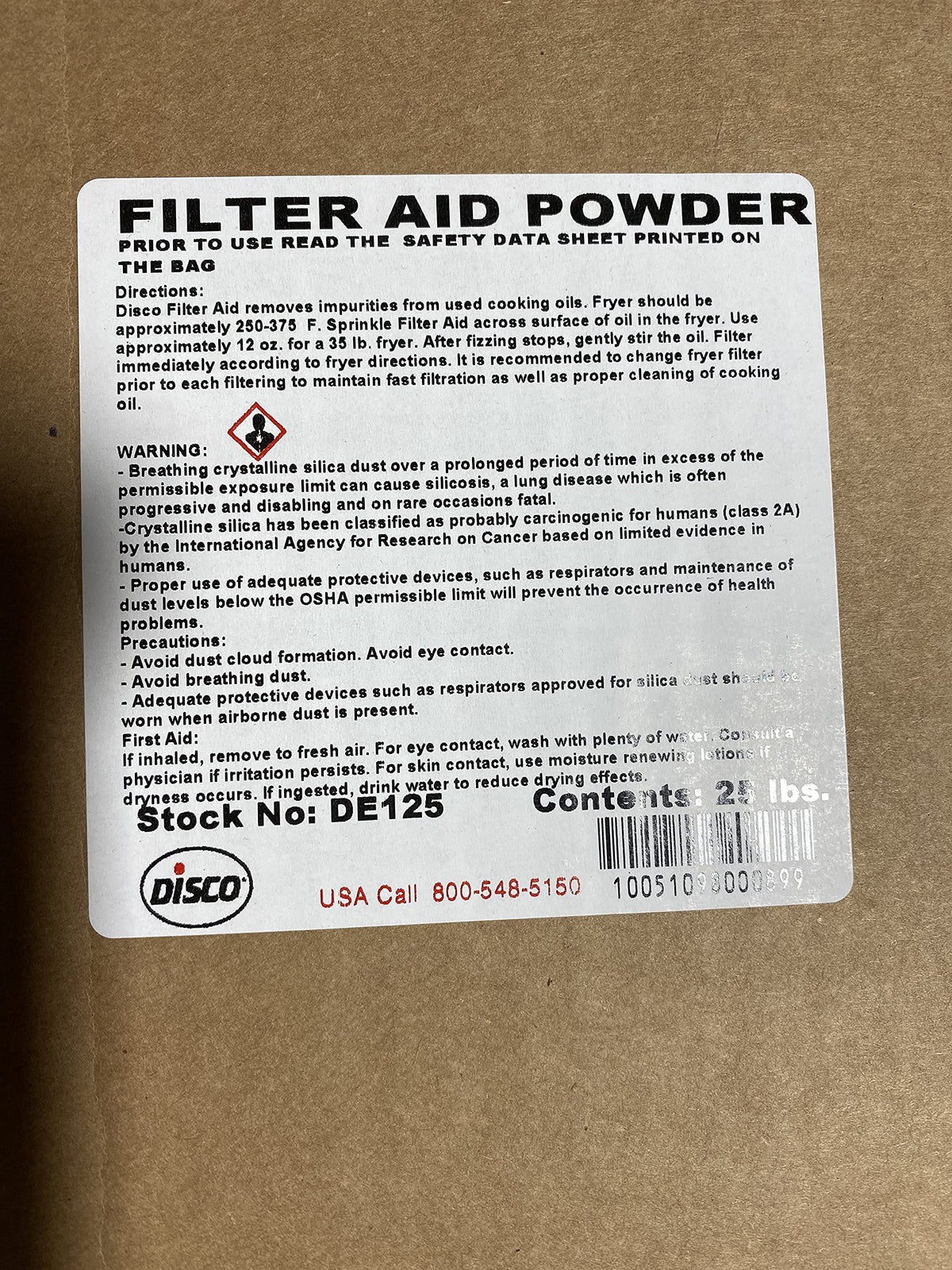 Diatomaceous Earth 25 Pound F768675