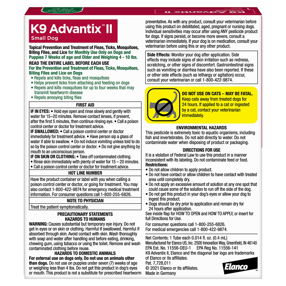 Flea & Tick Topical for Small Dogs 4–10 lbs. U431