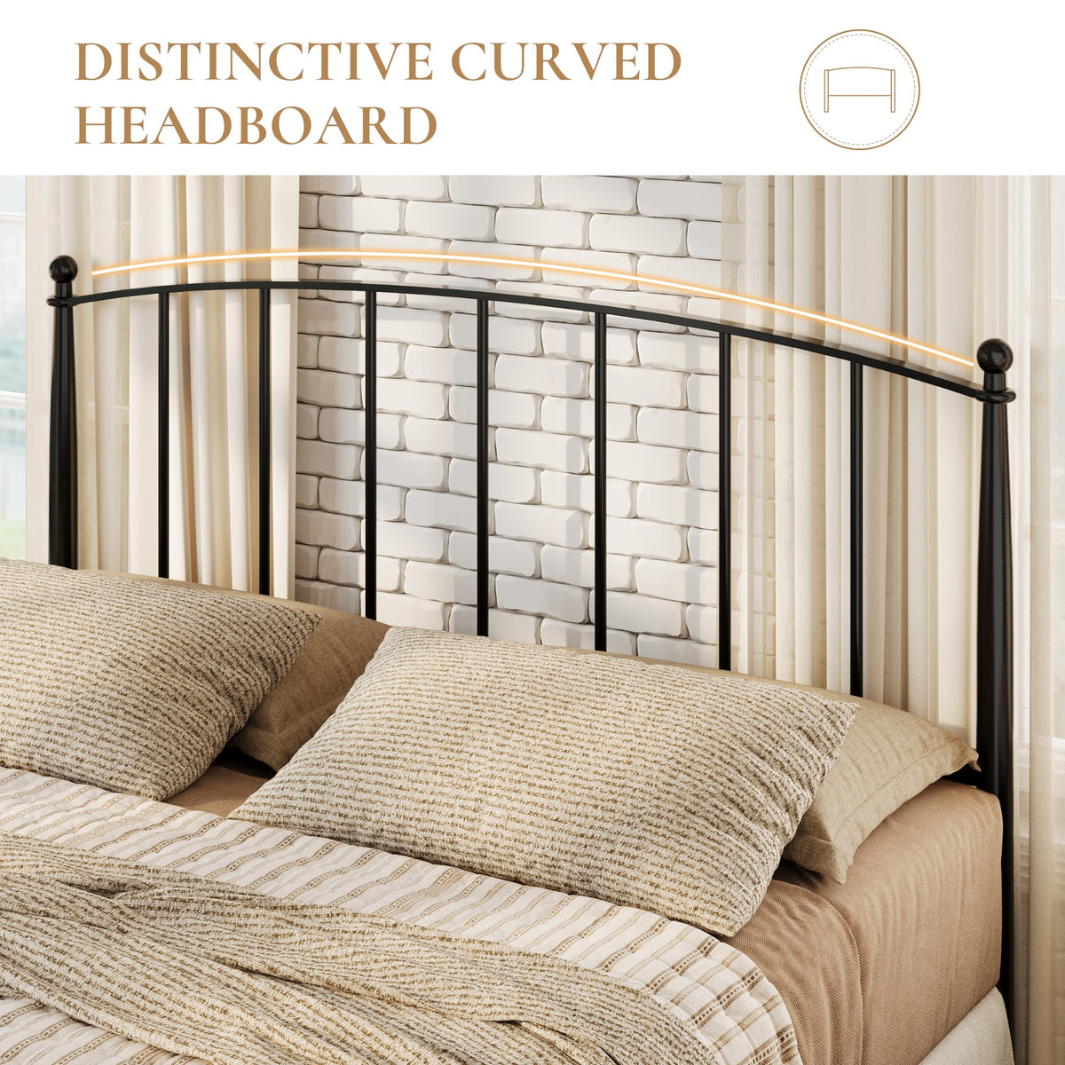 Full Size Black Metal Platform Bed Frame B99743