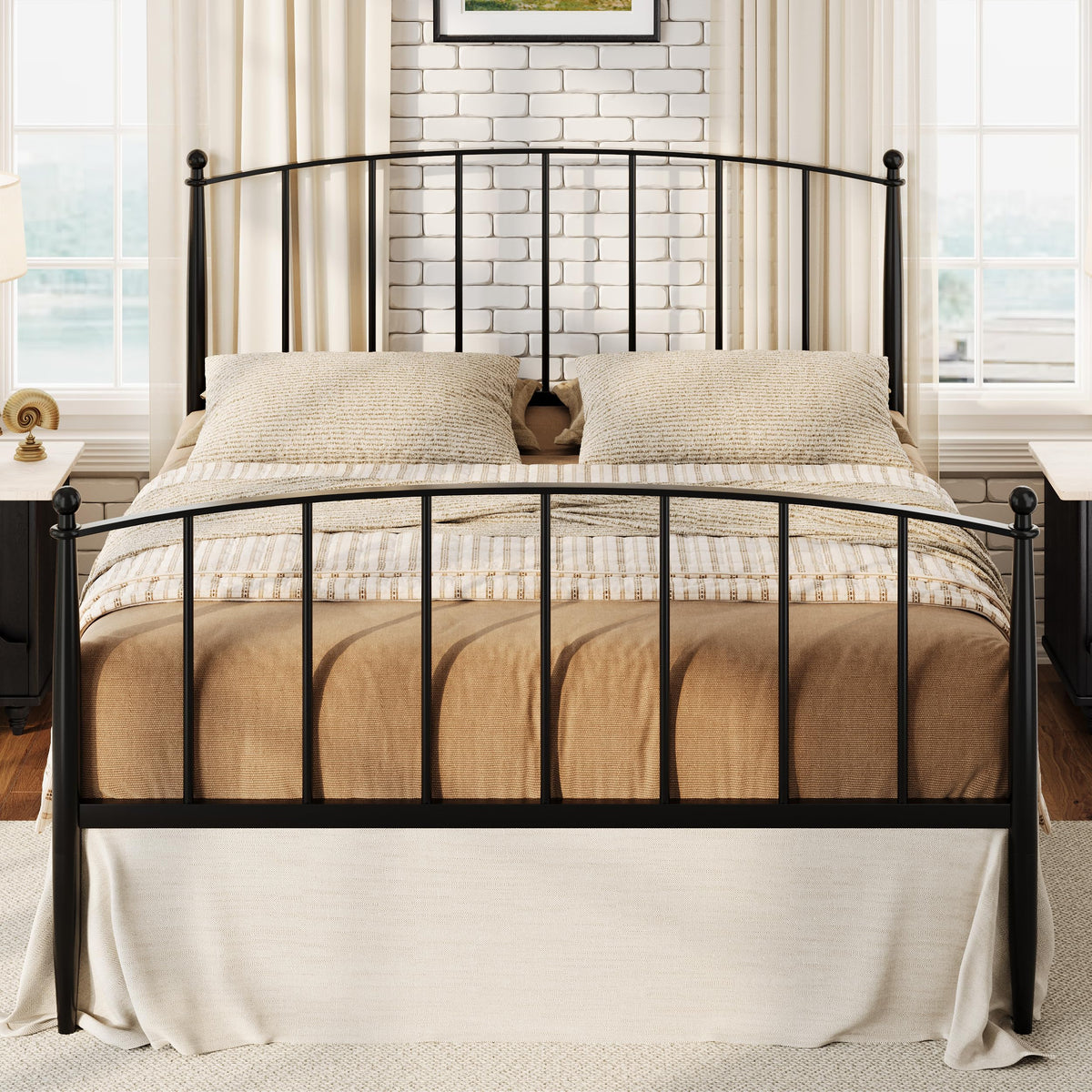 Full Size Black Metal Platform Bed Frame B99743